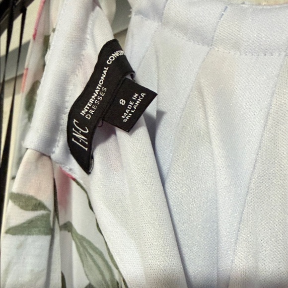 INC International Concepts Light Blue Floral Halter Dress - Picture 3 of 10